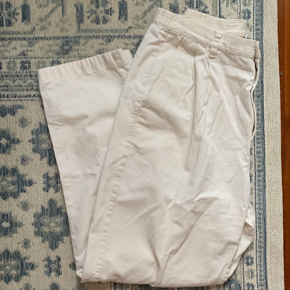 cream trousers